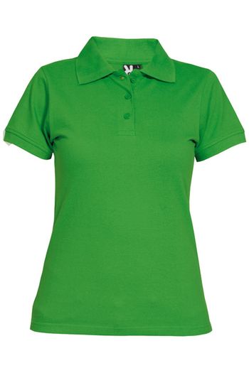 Estrella woman Polo cotton pique po6619 - Vert herbe