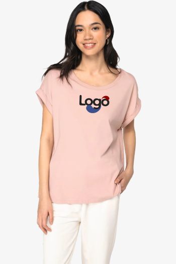 Image produit T-shirt manches à revers femme tee-shirt ns309