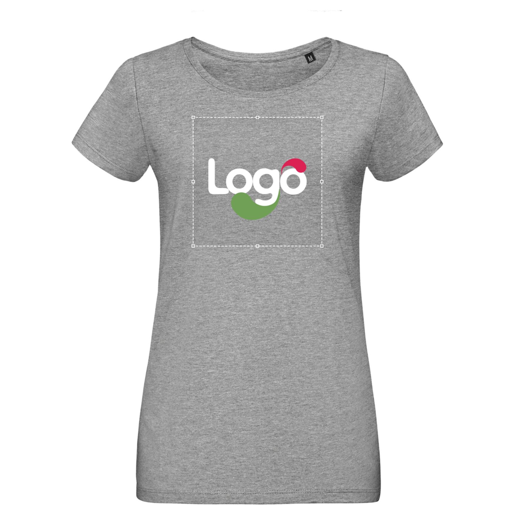 Martin women Tee shirt de algodón ajustado 02856 personalización - Gris chine