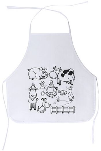 Grembiule per bambini da colorare de9131 - Blanc