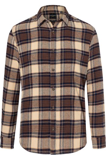 Men s Checked Shirt Urban Trend Camisa bm9 - Sahara