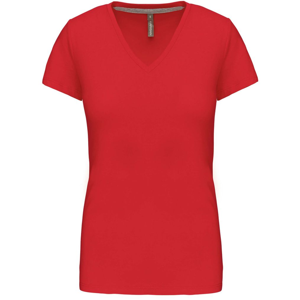 Image produit T-Shirt V-Ausschnitt mit kurzen Ärmeln für Frauen k381