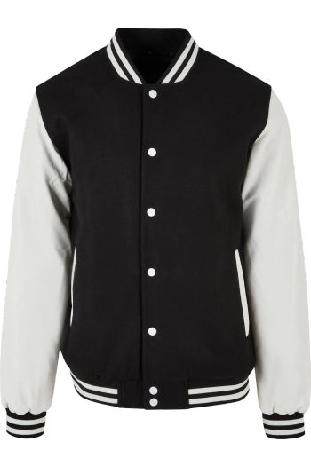 Oldschool College Jacket teddy by269 - Black / White