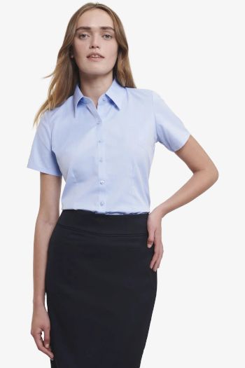 Image produit Chemise à Chevrons Cintrée Manches Courtes Femme 0r963f0