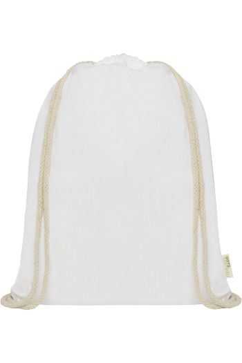 Rucksack mit Schnur aus biologischem Baumwoll Orissa 5l 120612 - Blanc