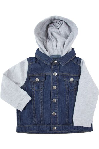 Denim jas met capuchon lw750 - Blue