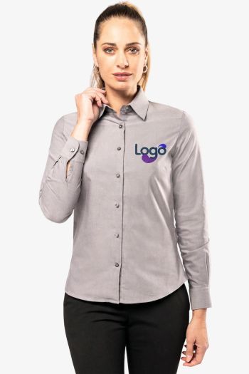 Image produit Chemise oxford manches longues femme k534