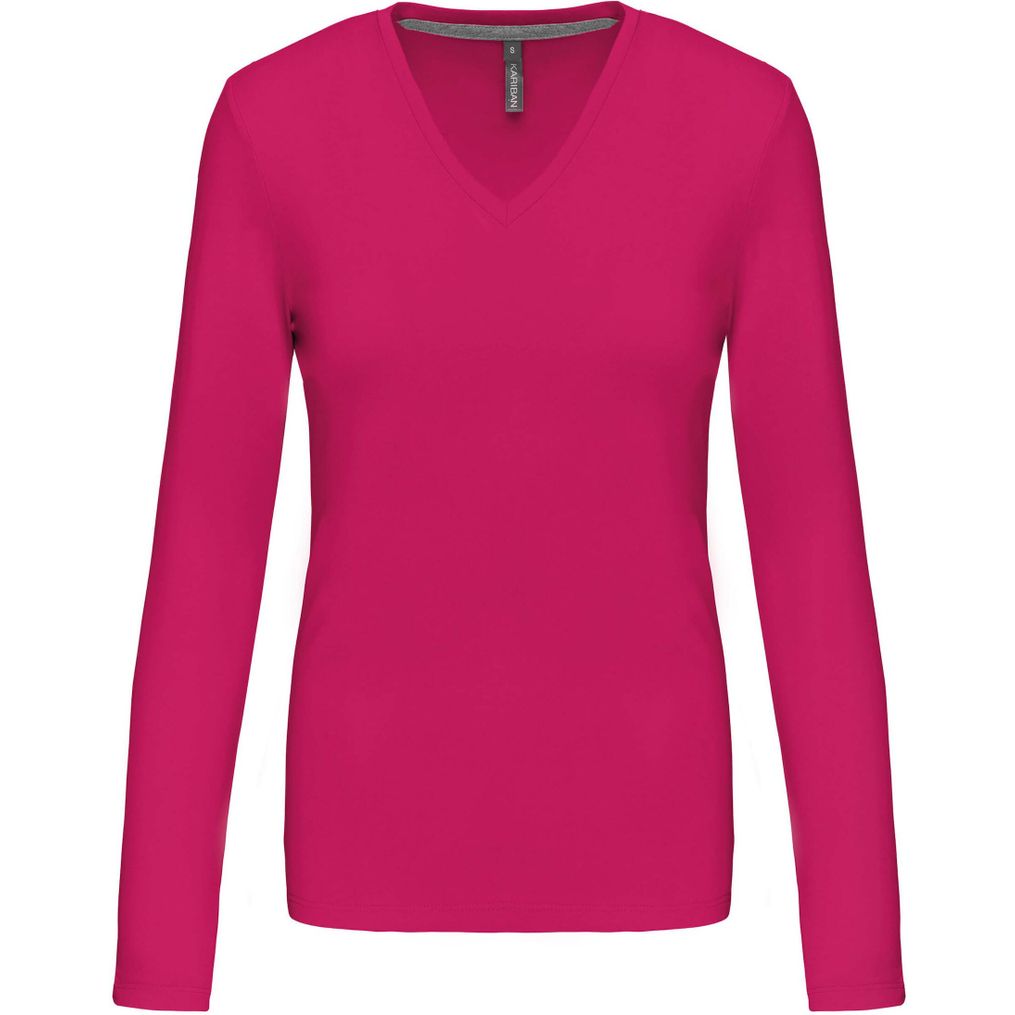 Image produit Women's long-sleeve v neck tshirt k382