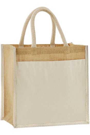Tote bag midi aus Jutebast w483 - Natural