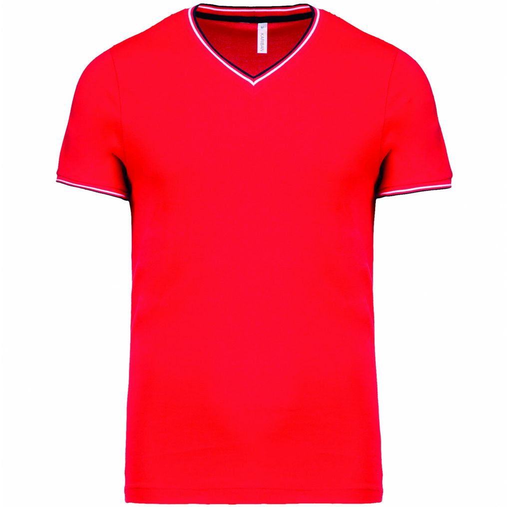 Image produit T-shirt maille piquée col v homme k374