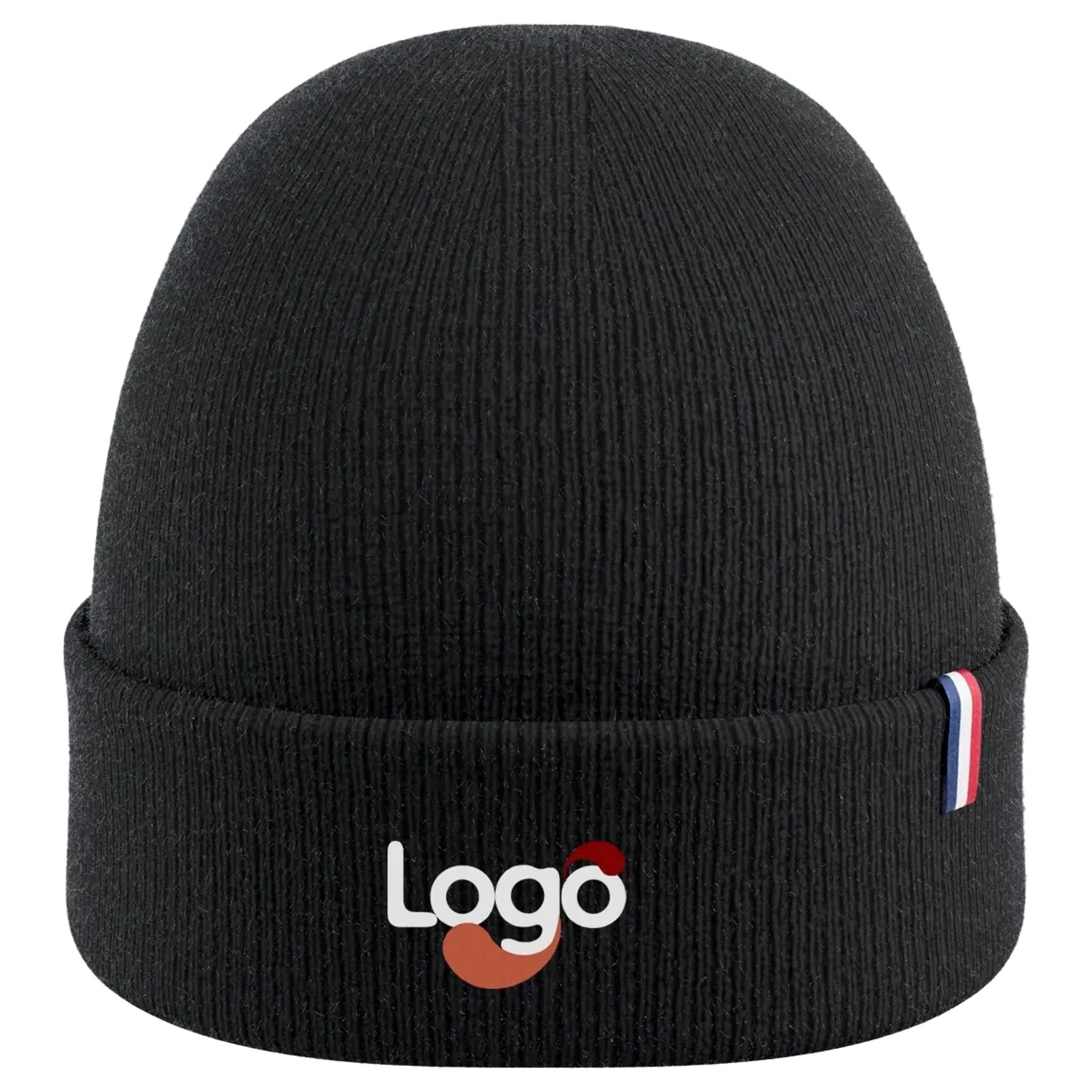 Bonnet Origine Vêtement tricoté laine personnalisation 4 - Noir