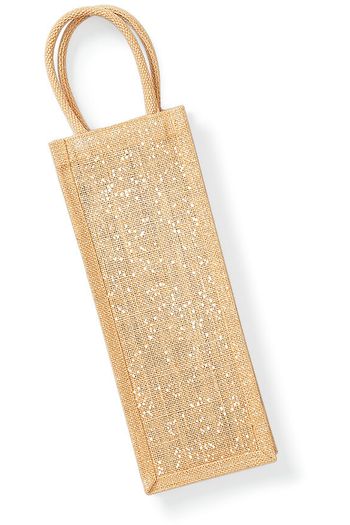 Borsa portabottiglie Sac tela di juta w433 - Natural gold