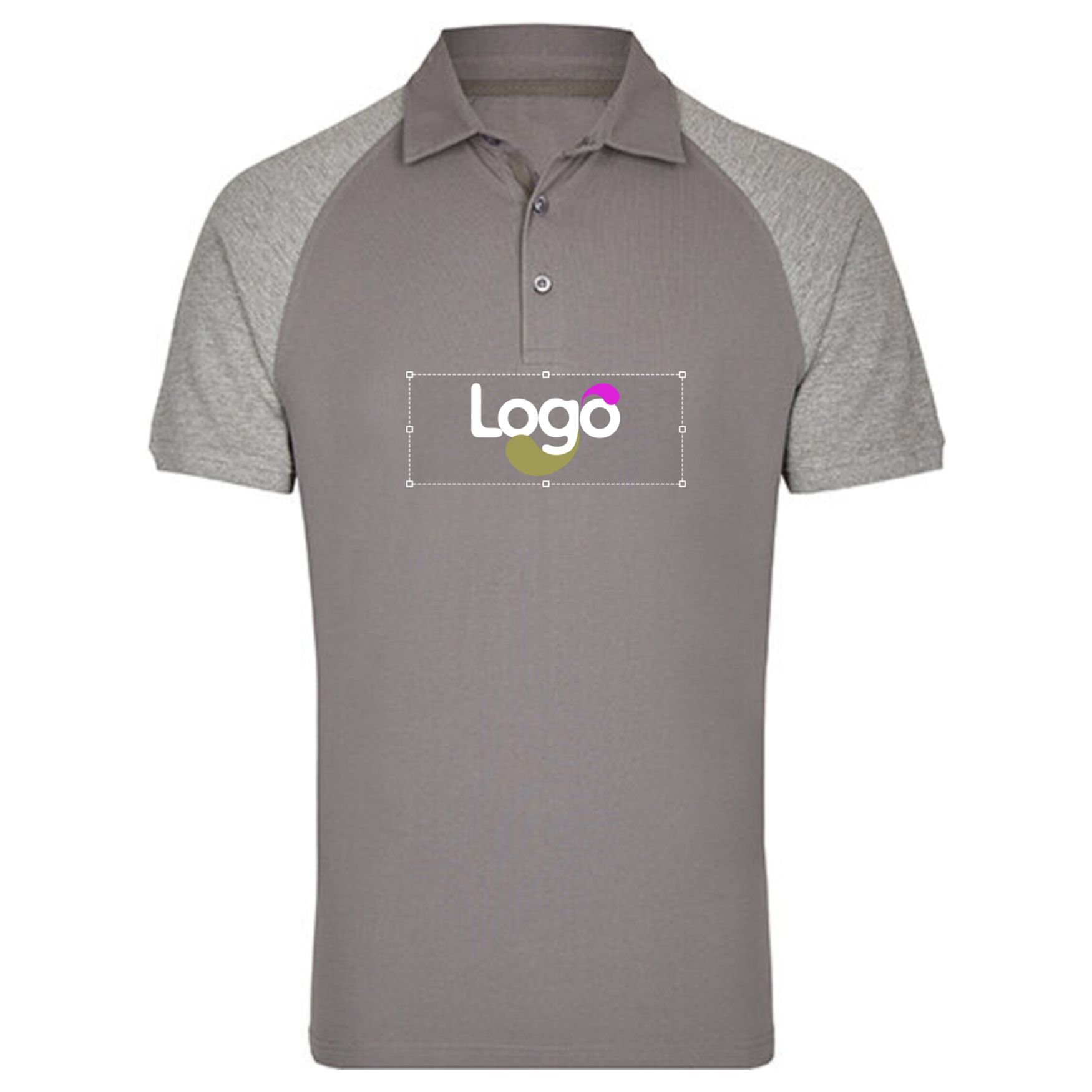 My Mate - Männer Polo - Strickpolo mit Baumwolle personalisierbar mit Ihrem Logo my410 - Grey solid heather grey