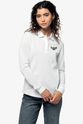 Image produit Polo Piqué Manches Longues Bio180 Femme Polo k2028