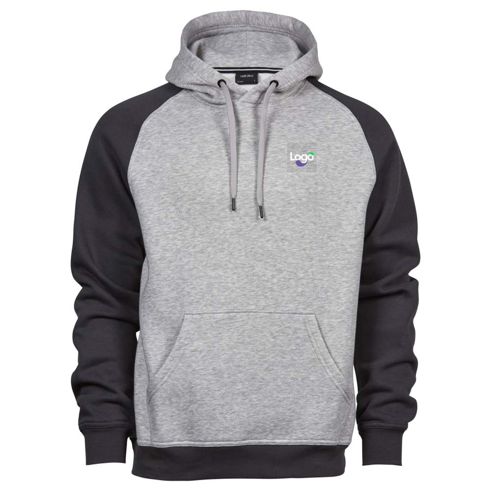 Zweifarbiger Kapuzenpullover Kapuzenpullover Baumwolle Polyester Personalisierung 5432 - Heather dark grey