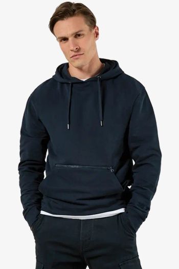 Piké hoodie med dragkedja och huva kk338