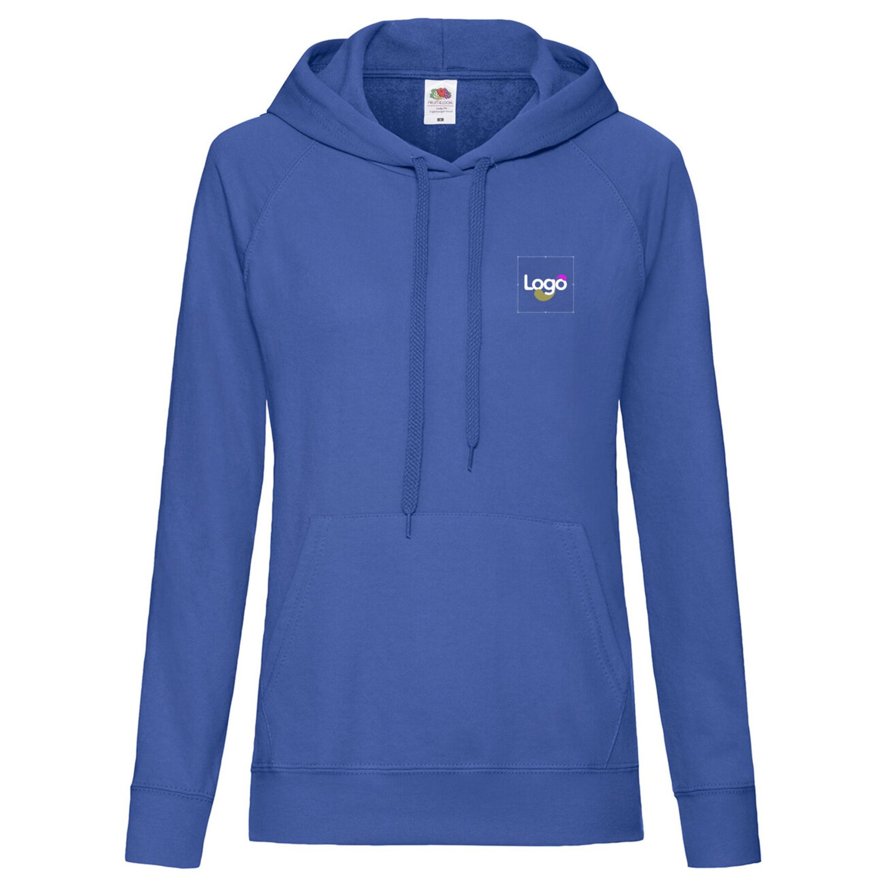 Lettvægtet kappe sweat lady-fit 62-148-0 personalisering - Bleu royal