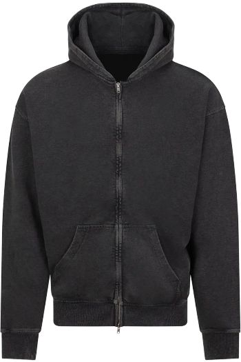 Vintage Washed Zoodie felpa con cappuccio jh185 - Washed black