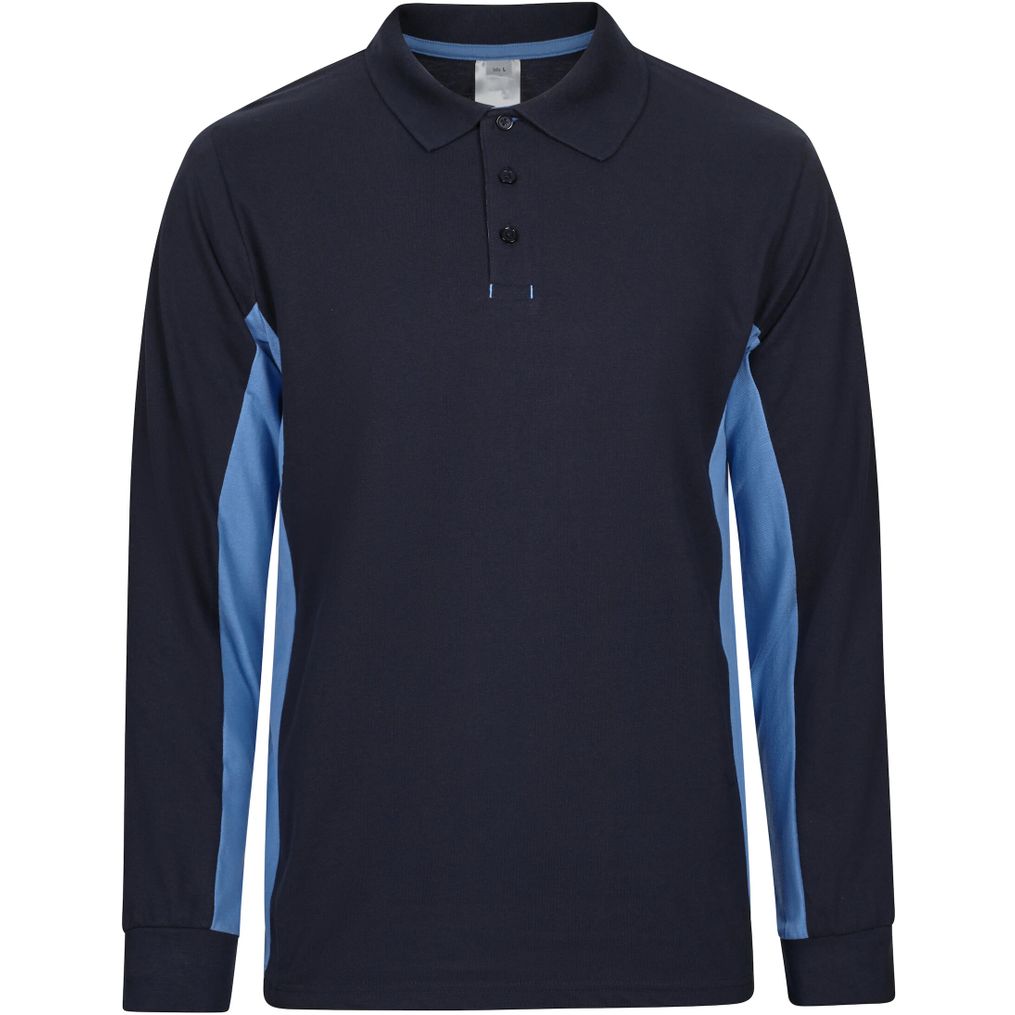 Image produit Zweifarbiges Langarm-Polo 105514