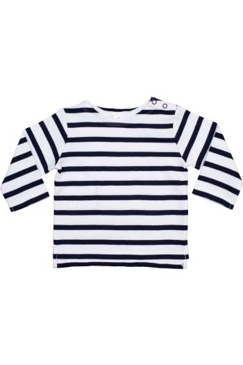 tee-shirt neonato Baby breton top bz52 - White / Navy
