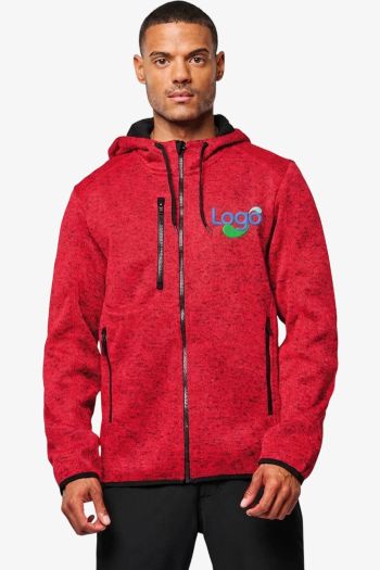 Veste capuche chinée homme pa365