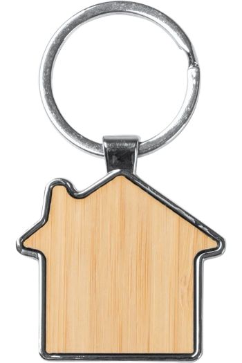 DUPLEX porte-clés bambou métal ko1148 - Beige