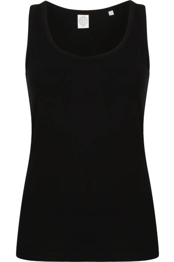 Women's feel good stretch vest Dopasowany, długi damski top damski sf-sk123 - Black