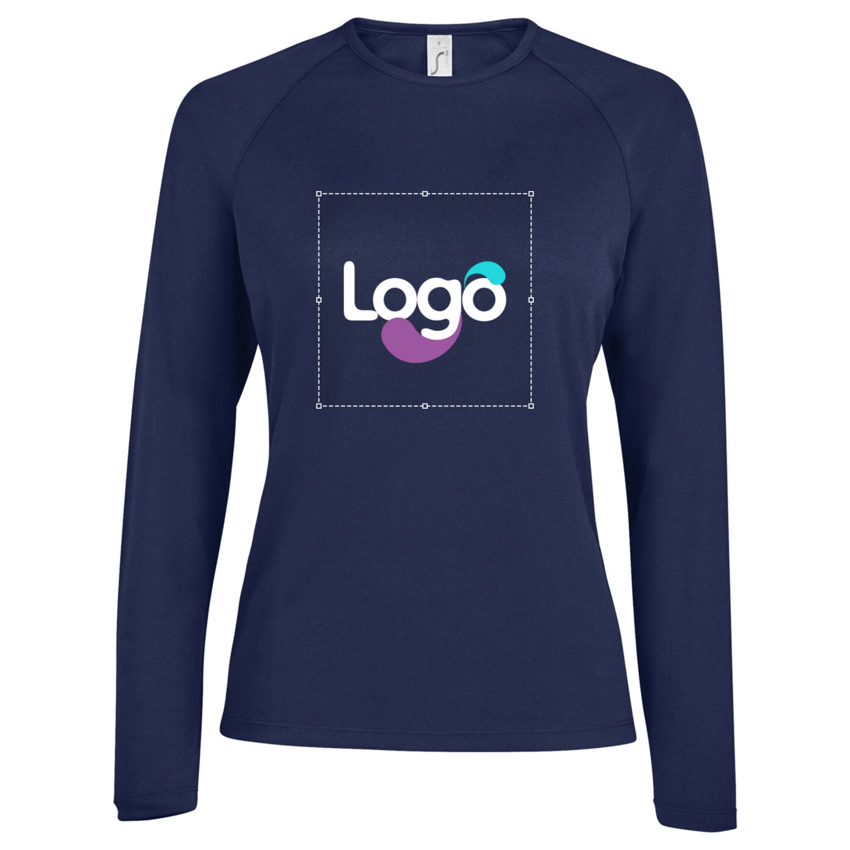 Sporty lsl women camiseta de poliéster respirante 02072 personalización - French marine
