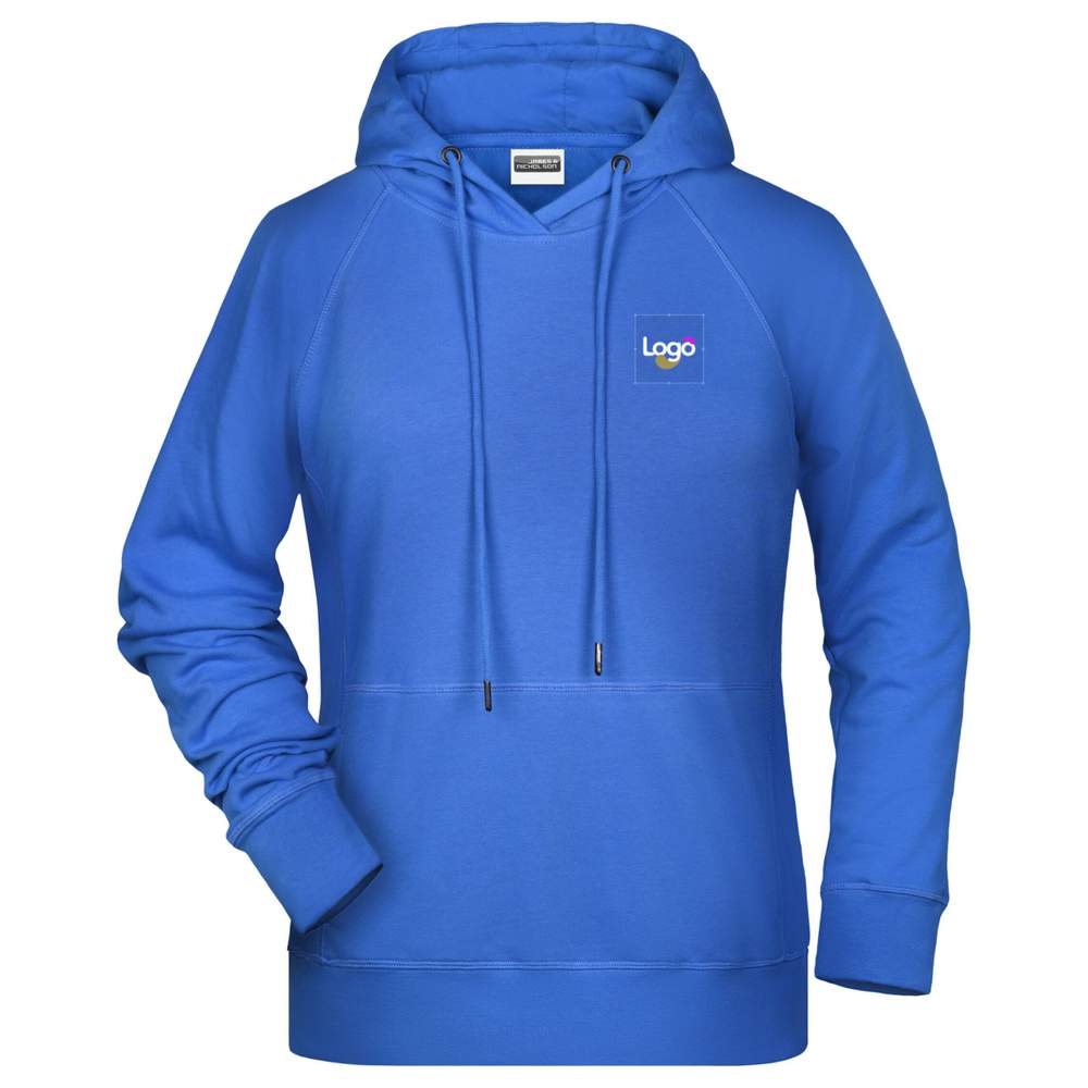 Damen Sweatshirt mit Kapuze 8023 personalisierung - Cobalt