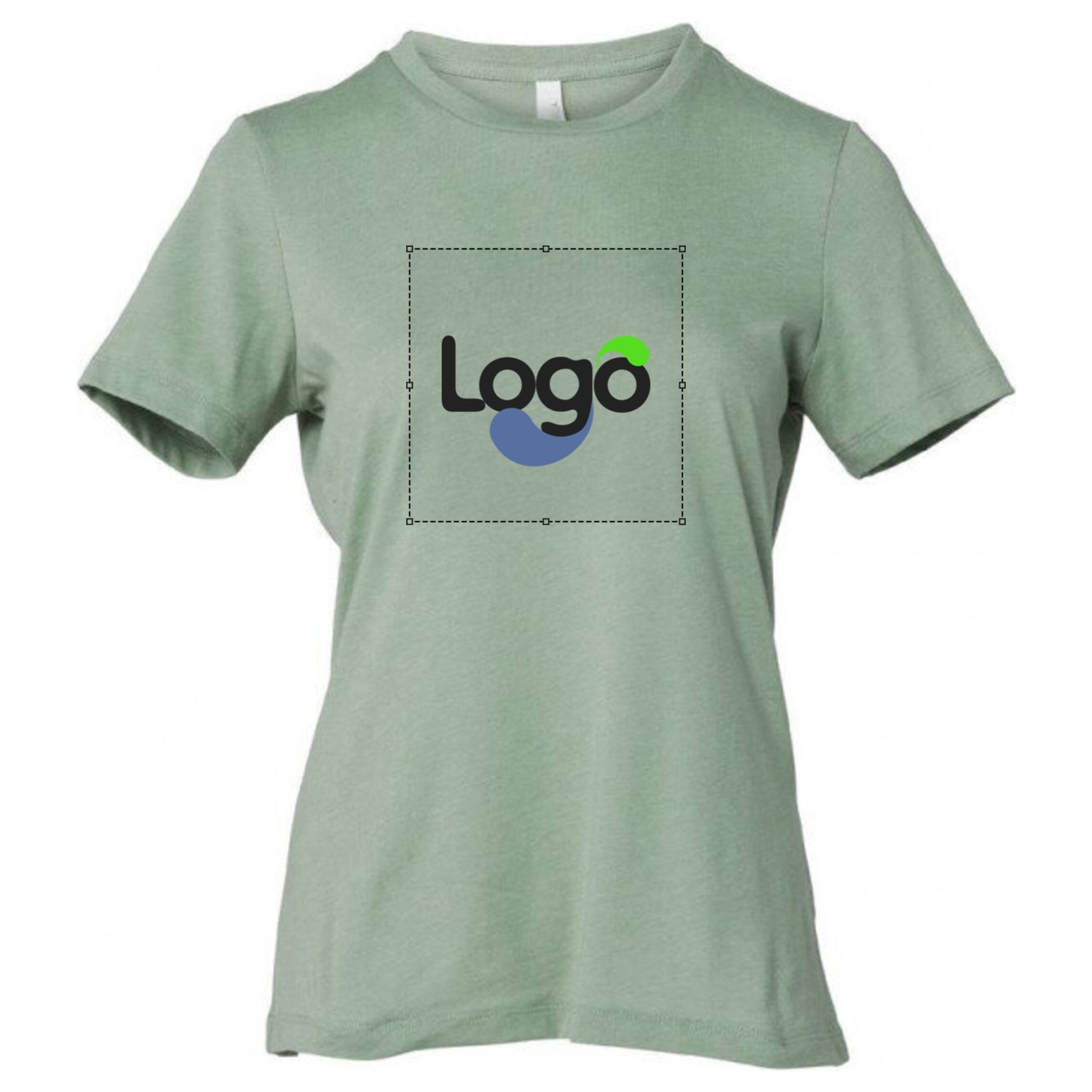 Maglietta a maniche corte in cotone poliestere donna taglia relax personalizzazione 6400cvc - Heather sage