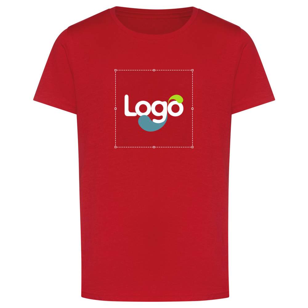 Maglietta per bambini in cotone The 100 personalizzazione con il vostro visivo jt100j - Fire red
