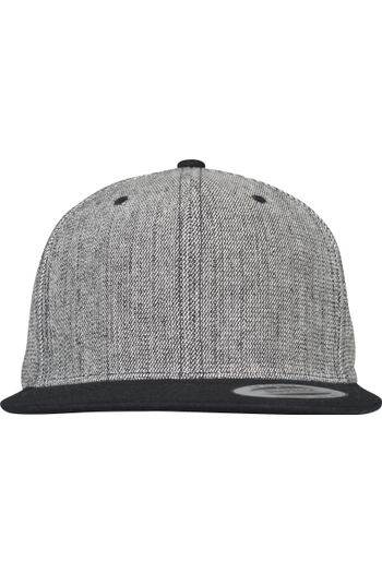 Melange solid snapback 6089ms - Black melange / Black