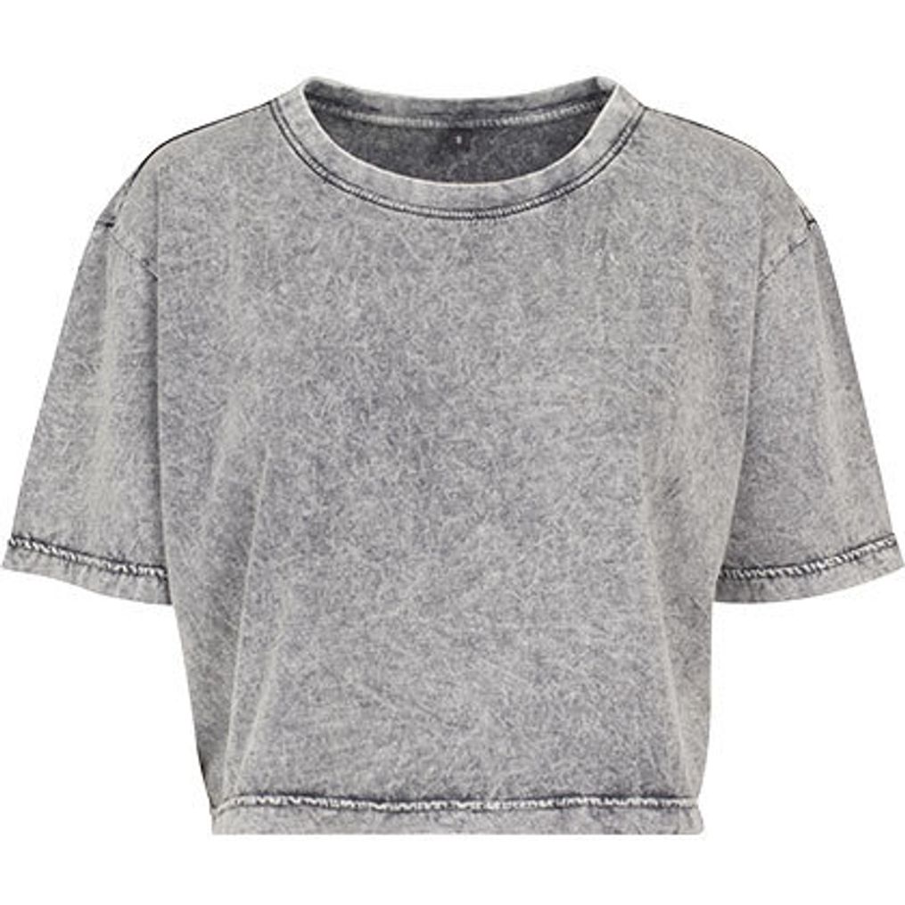 Image produit Ladies acid washed cropped tee by054