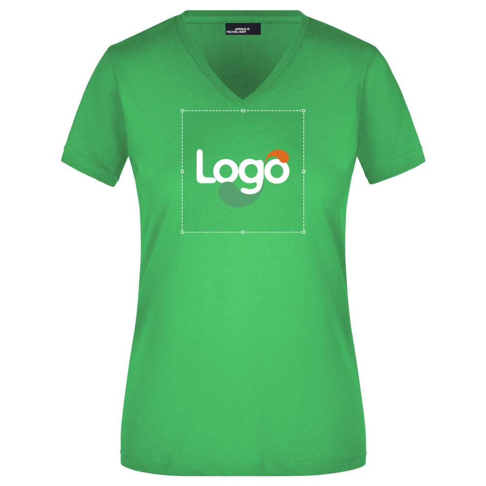 Maglietta a maniche corte slim fit v-t jn972 personalizzazione - Frog