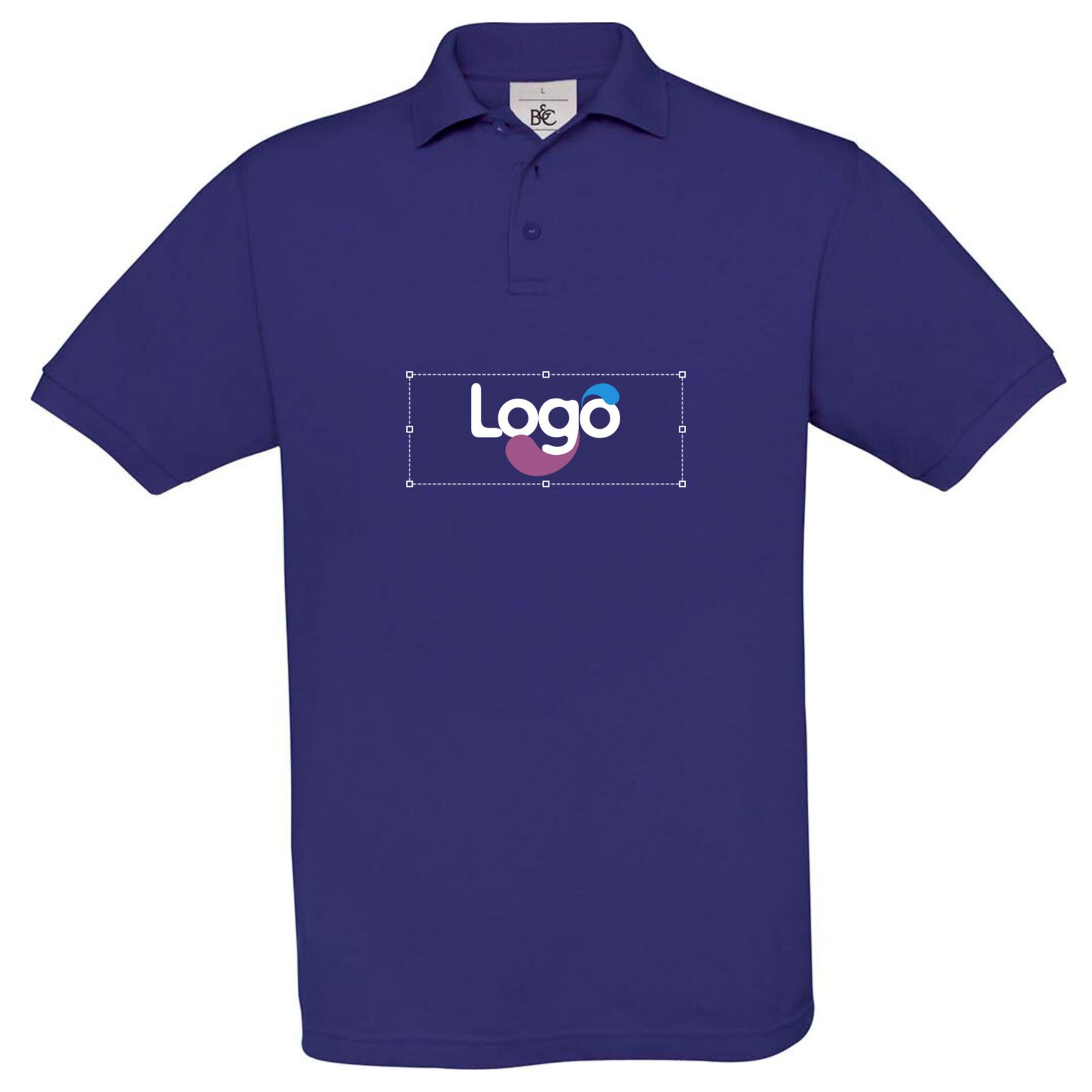 Polo coton boutons pu409 personnalisation - Indigo