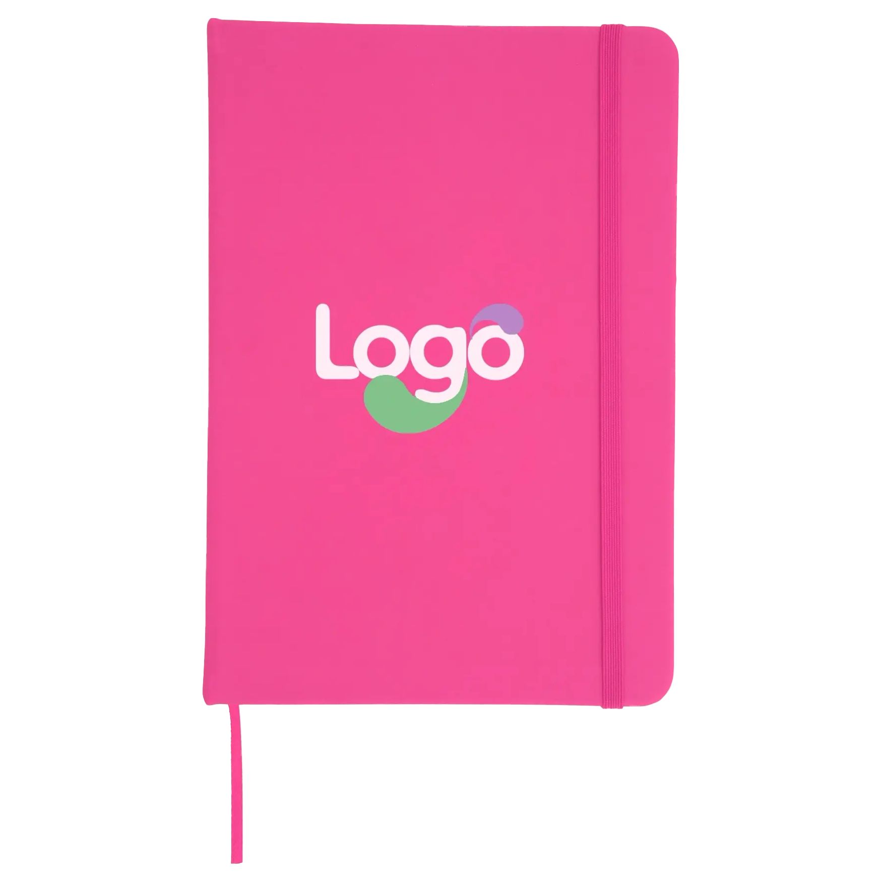 Koral Notatblok A6 simulært lærred stiv nb8051 personaliserbar - Fuchsia