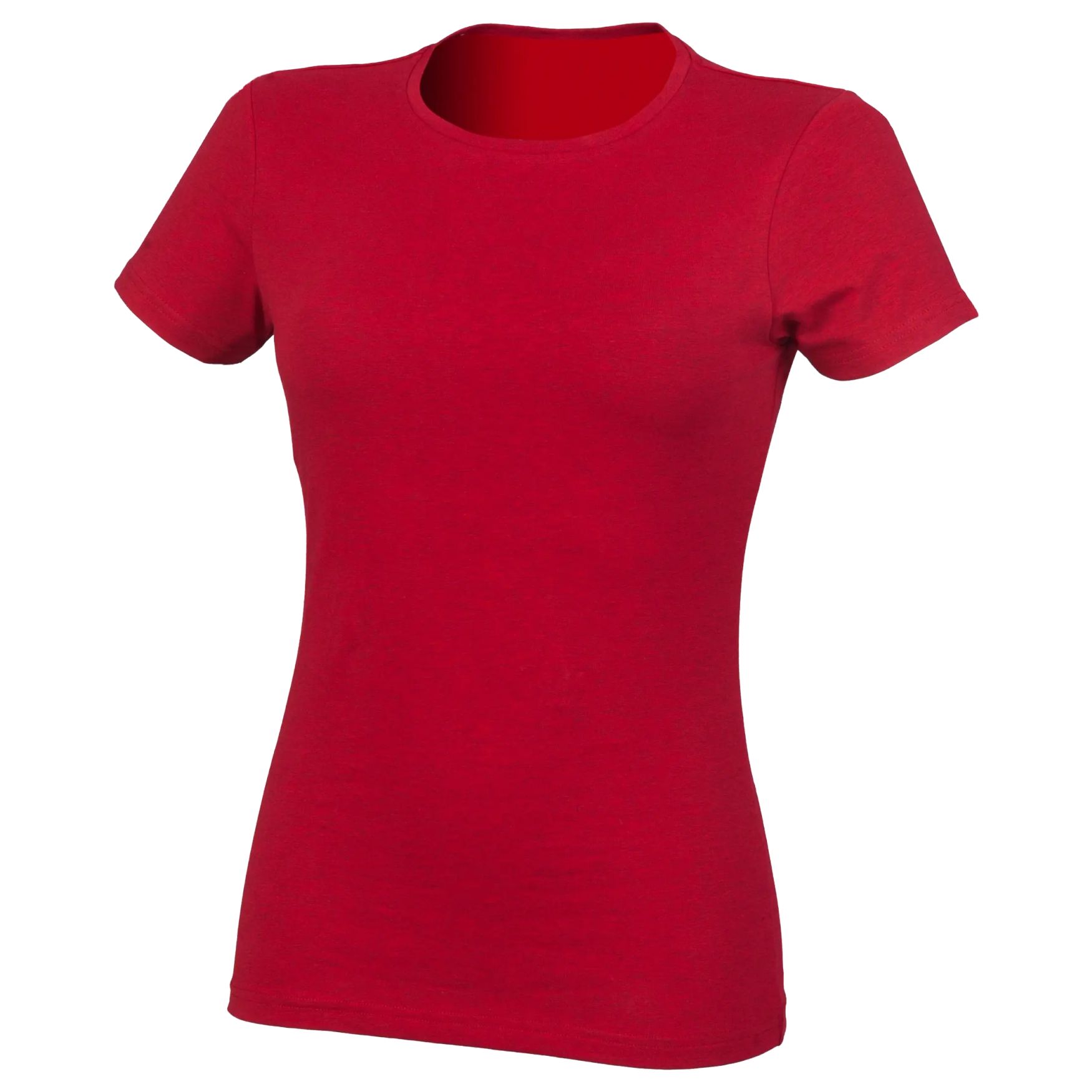 Women's feel good stretch tee-shirt sk121 - Heather red