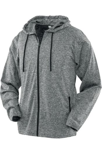 Womens hooded tee jacket bluza s277f - Grey marl