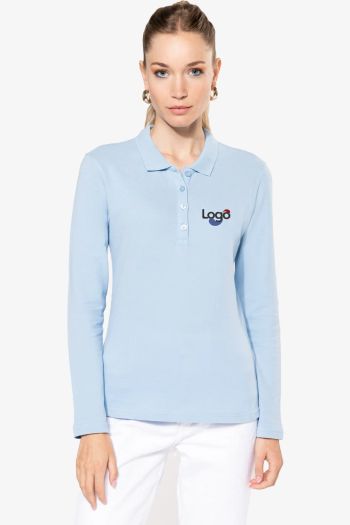Image produit Langarm-Polohemd für Damen k257