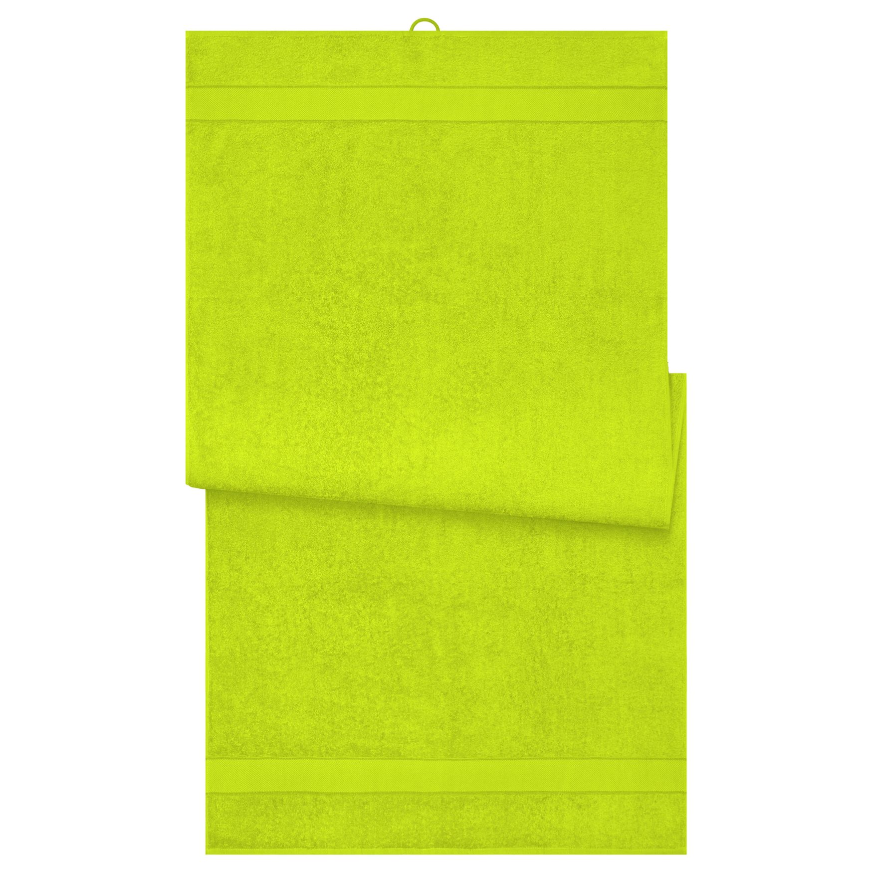 Badehandtuch Serviette Baumwolle Schwamm weich mb445 personalisiert - Acid yellow