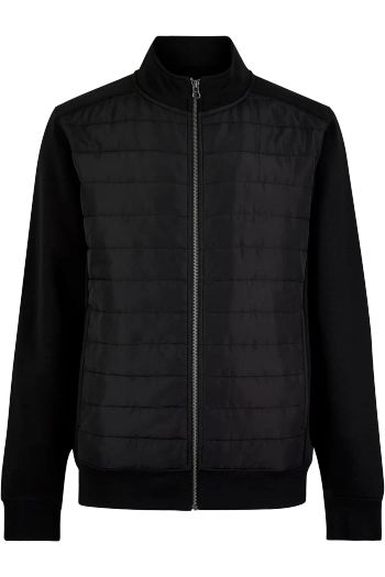 Sudadera acolchada con cremallera kk331 - Black
