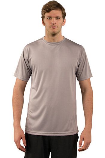 Camisa regata de manga curta de desempenho solar Camisa polo técnica de poliéster m100 - Athletic grey