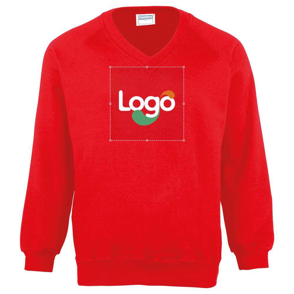 Sudadera con cuello en V coloursure™ md02m personalizada - Red
