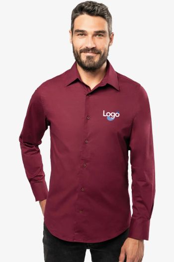 Image produit Camicia in cotone / elastam maniche lunghe uomo k529