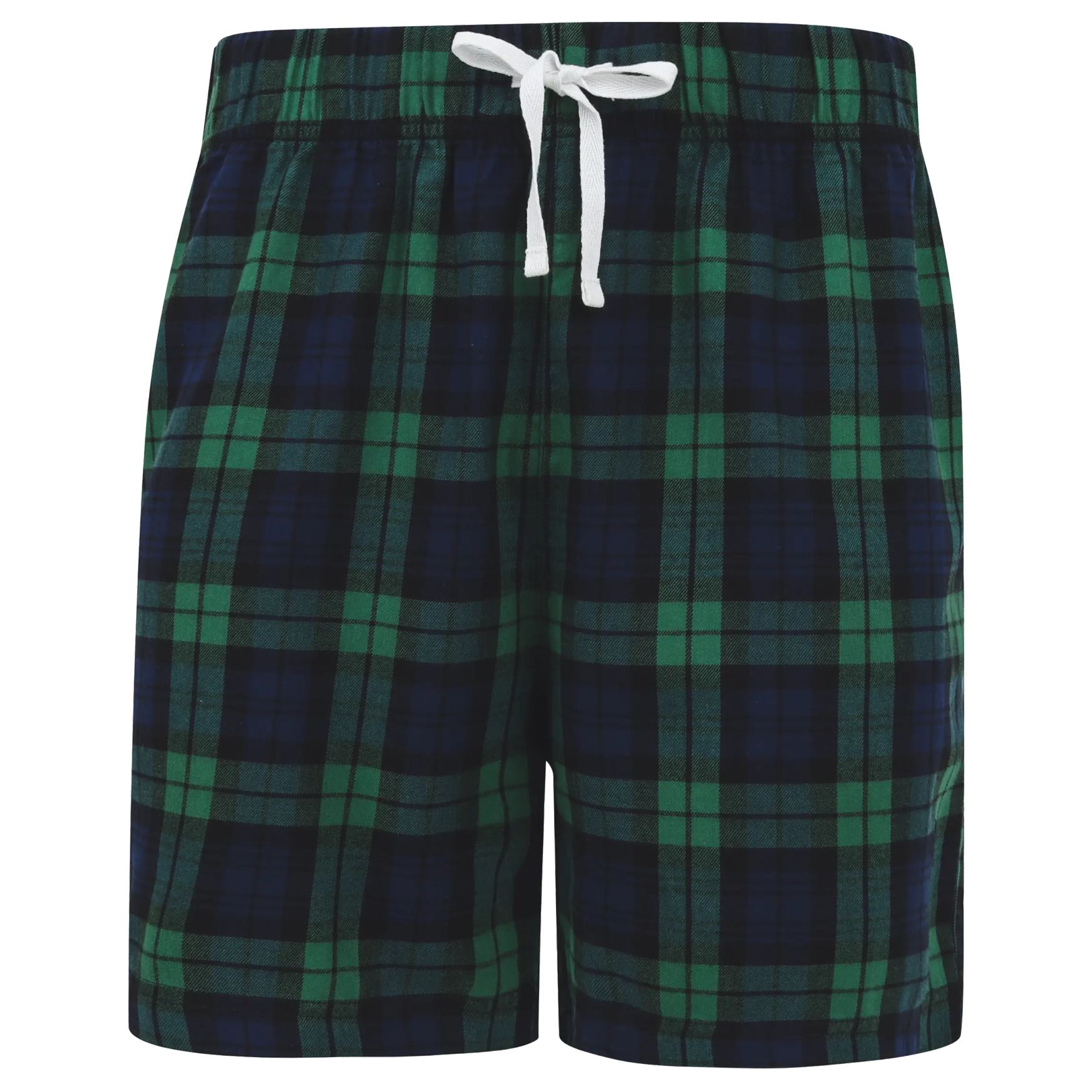 Men's tartan lounge shorts sf082 - Navy green check