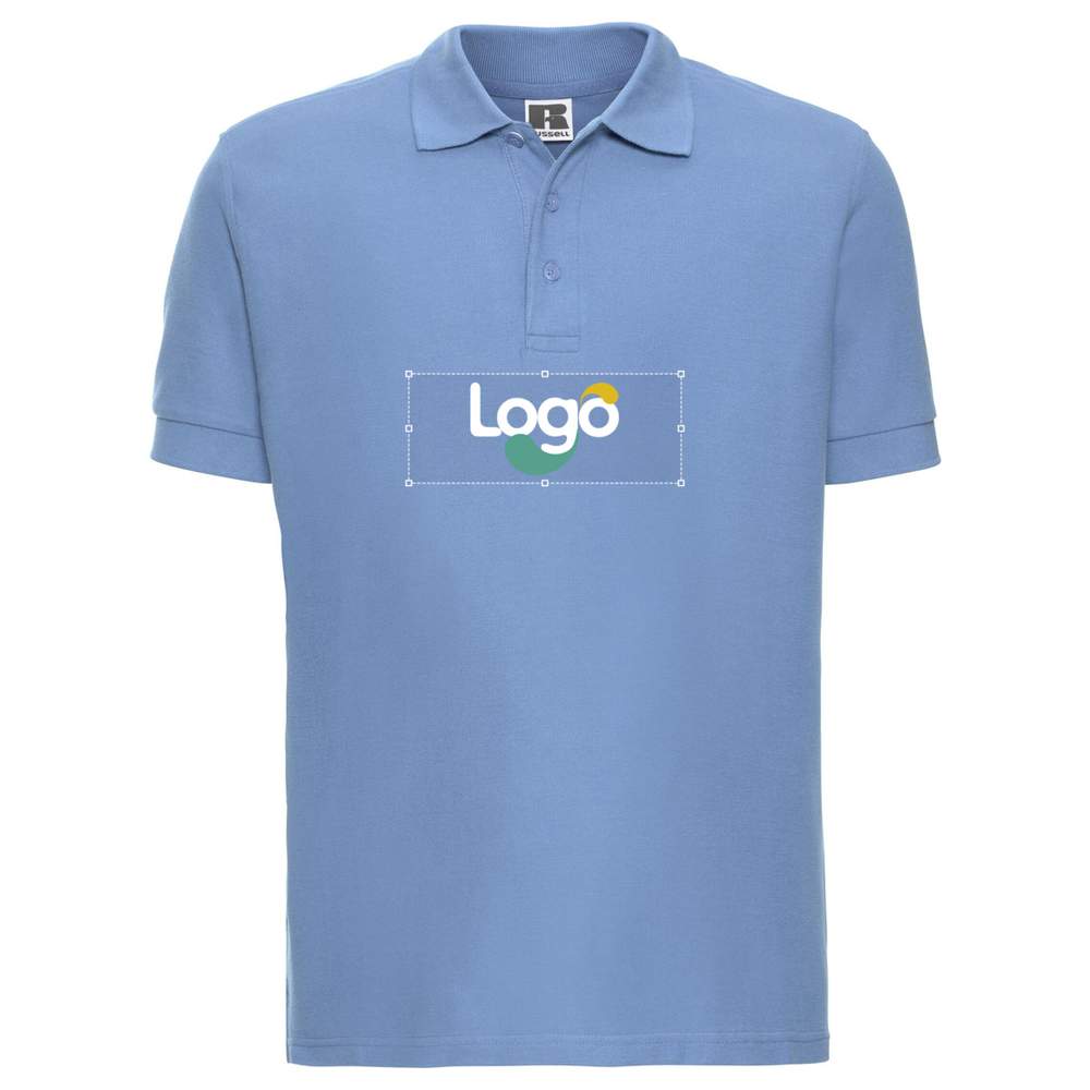 Męski ostateczny polo bawełniany r-577m-0 personalizacja - Sky