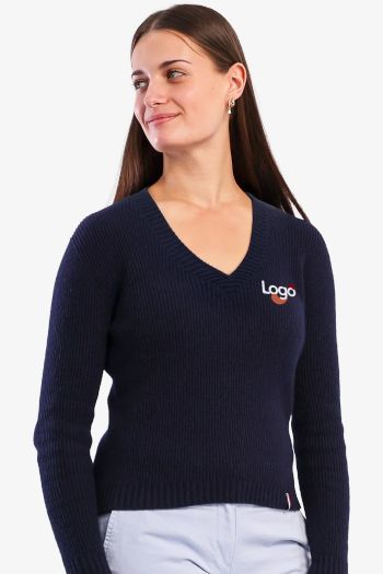 Image produit Origin v-neck woman Pull knitted in wool 6