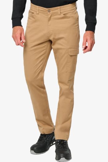 Image produit Pantalón de trabajo multibolsillos de algodón elástico wk709