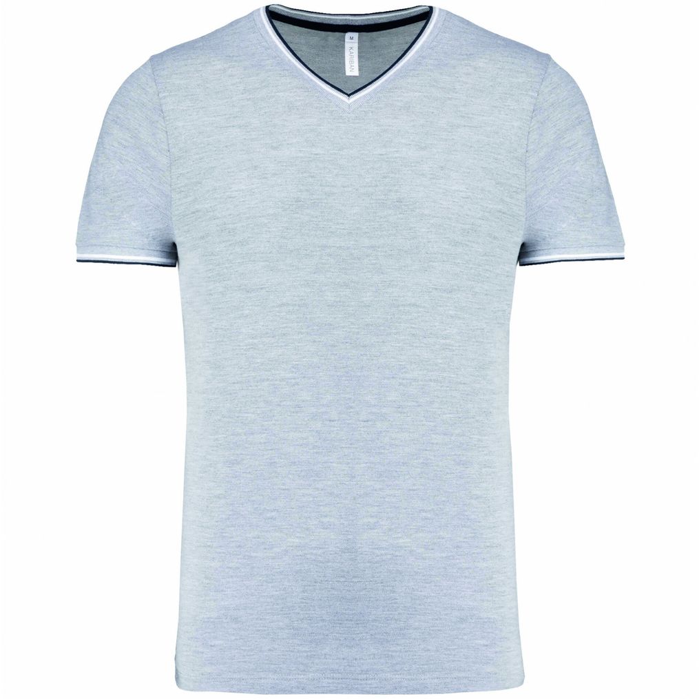 Image produit T-shirt maille piquée col v homme k374