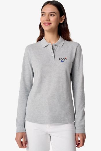 Image produit Polo piqué long sleeve iDEAL BASIC BRAND ib223